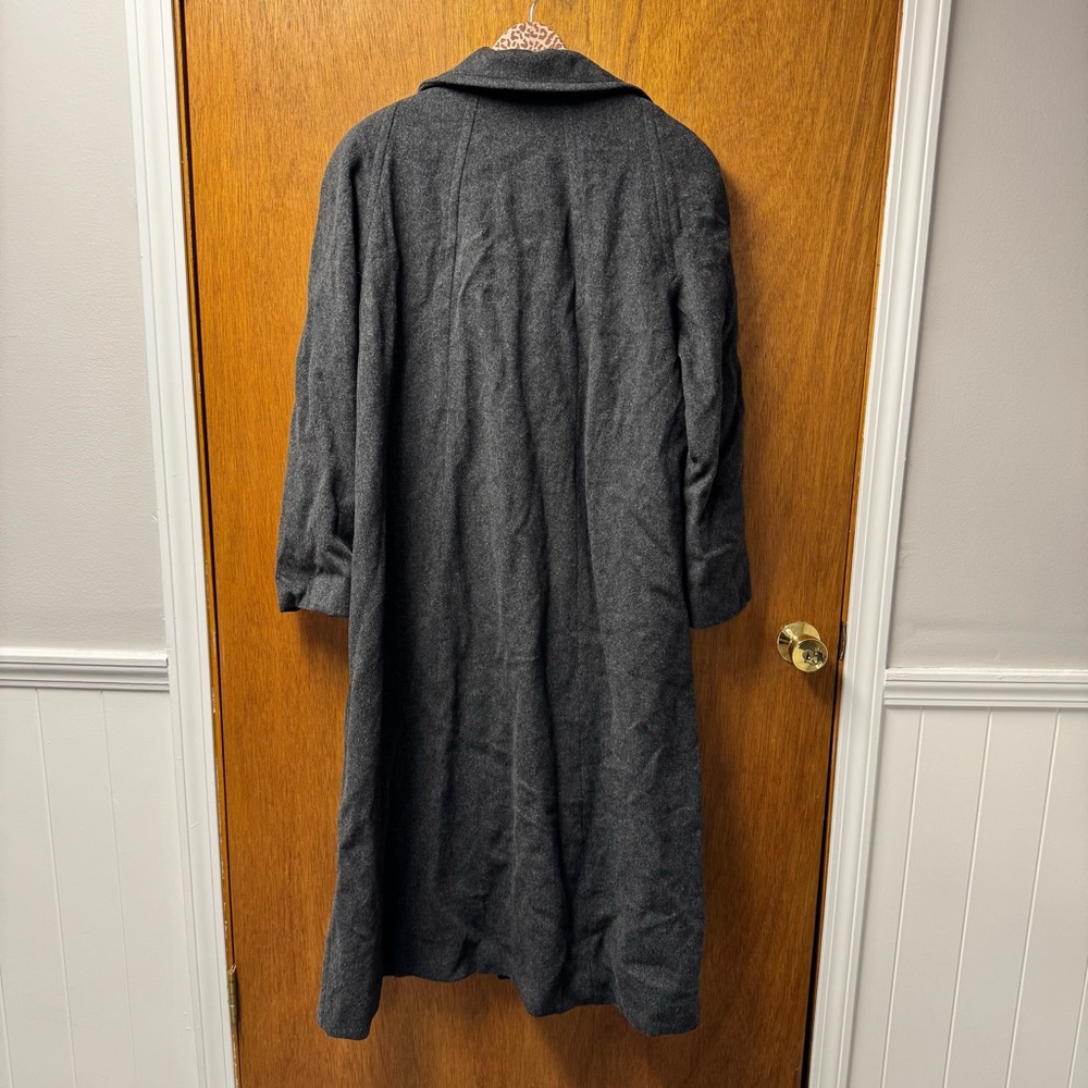 Pendleton Vtg Vintage Wool Long Coat Trench Grey Gray 18 READ - Picture 12 of 13